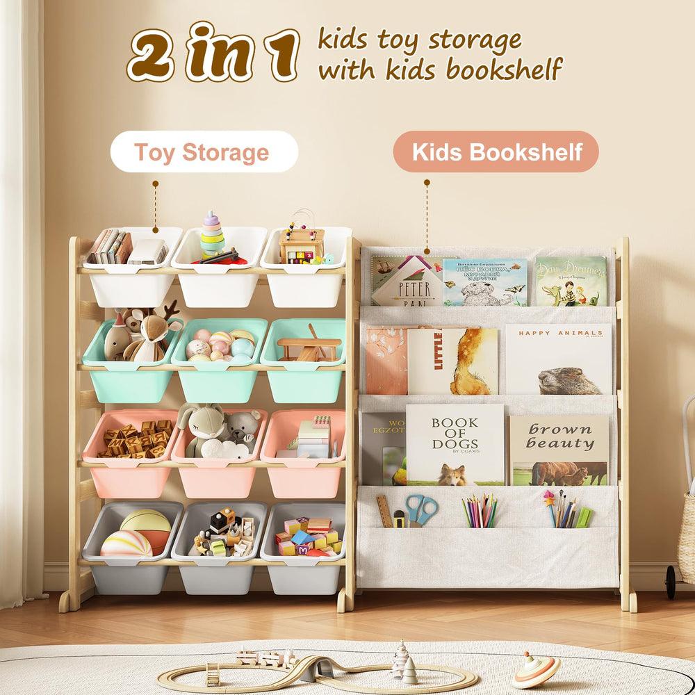 EXPERLAM toy storage organizer color bins bright colors for kid-friendly organization