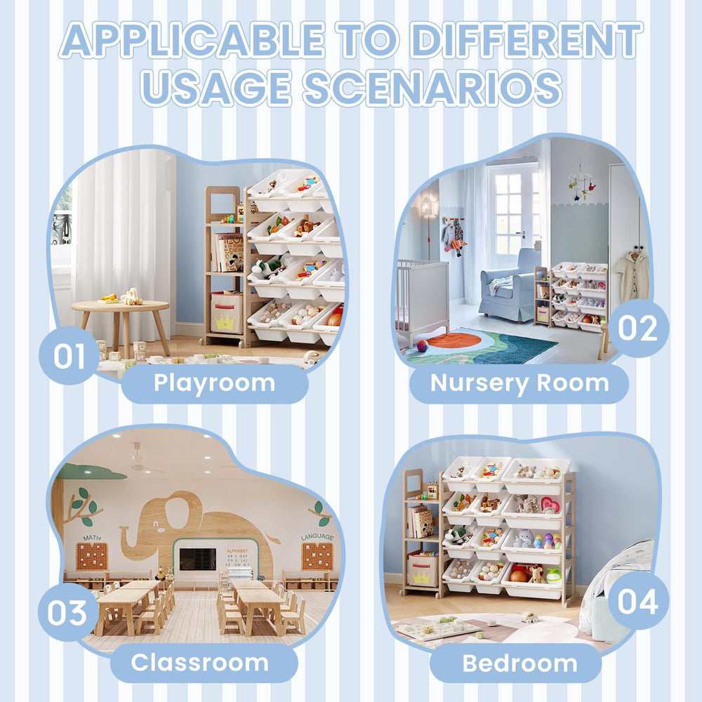 EXPERLAM Toy Storage Organizer in a child room demonstrates versatile setup
