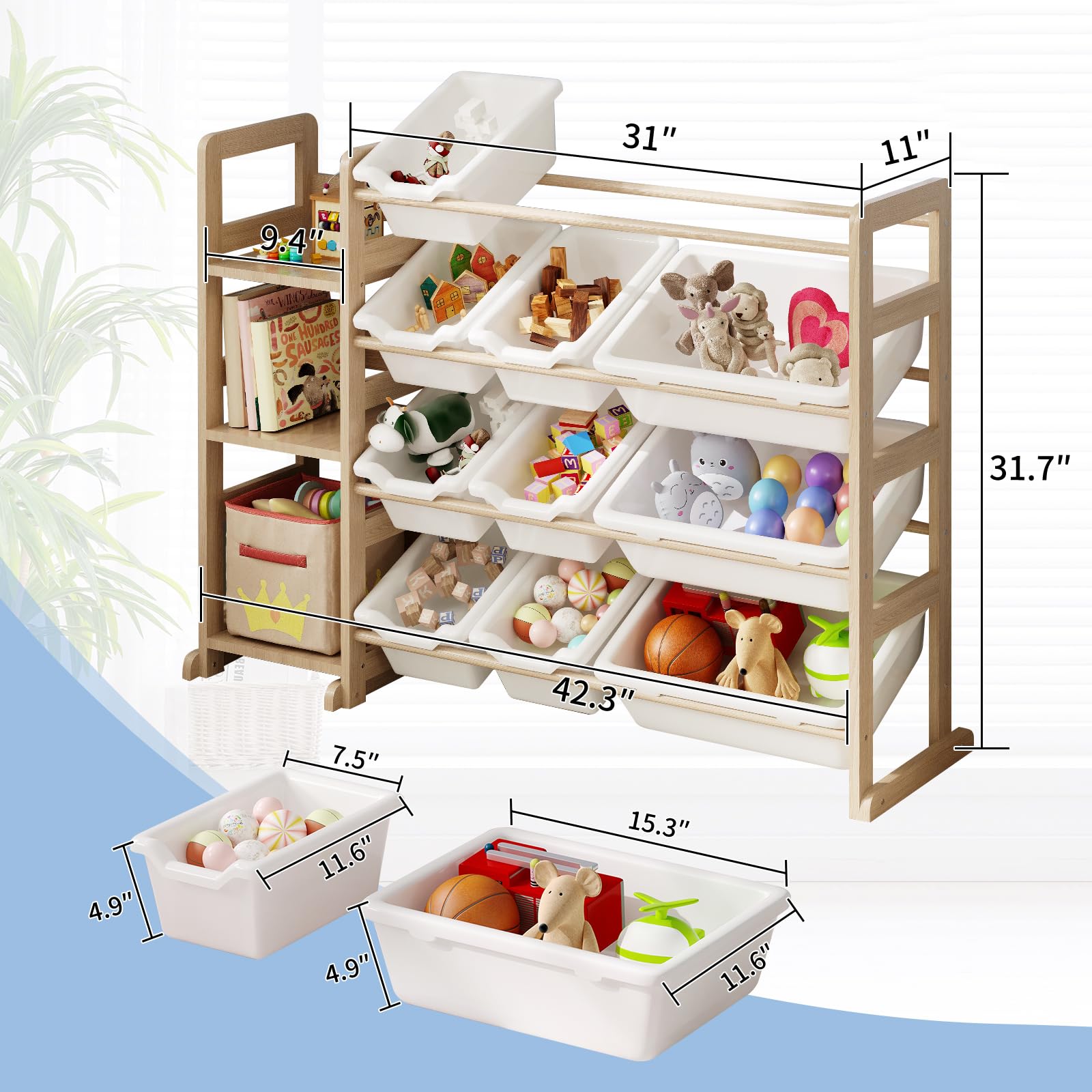 EXPERLAM Toy Storage Organizer rounded edges promote safer kids’ rooms
