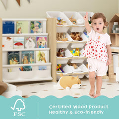 EXPERLAM white cotton-canvas bins provide durable toy storage