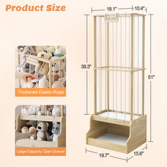 EXPERLAM wood stuffed animal zoo being assembled for easy setup