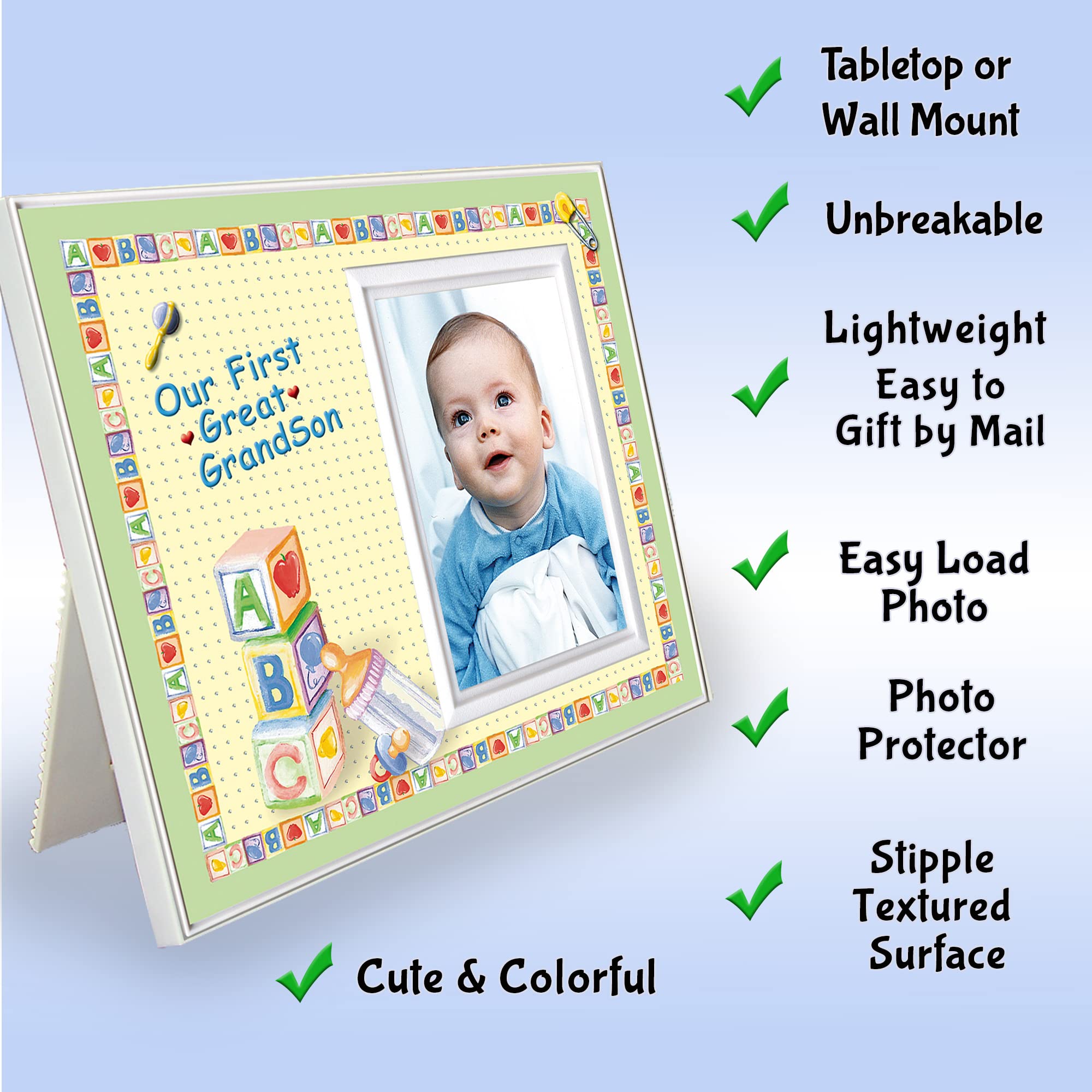 Expressly Yours Photo Expressions baby announcement frame with virtually unbreakable construction for safe mailing