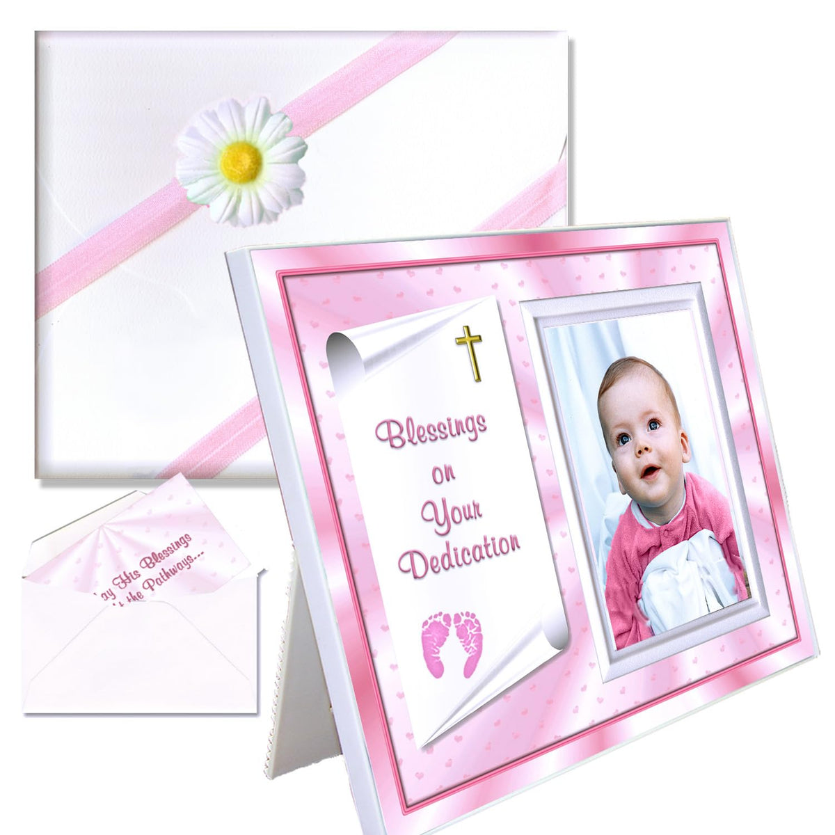 Expressly Yours! Photo Expressions baby blessing frame with gift box for easy gifting.