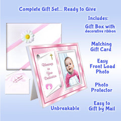 Expressly Yours! Photo Expressions dedication frame front view shows built-in easel.