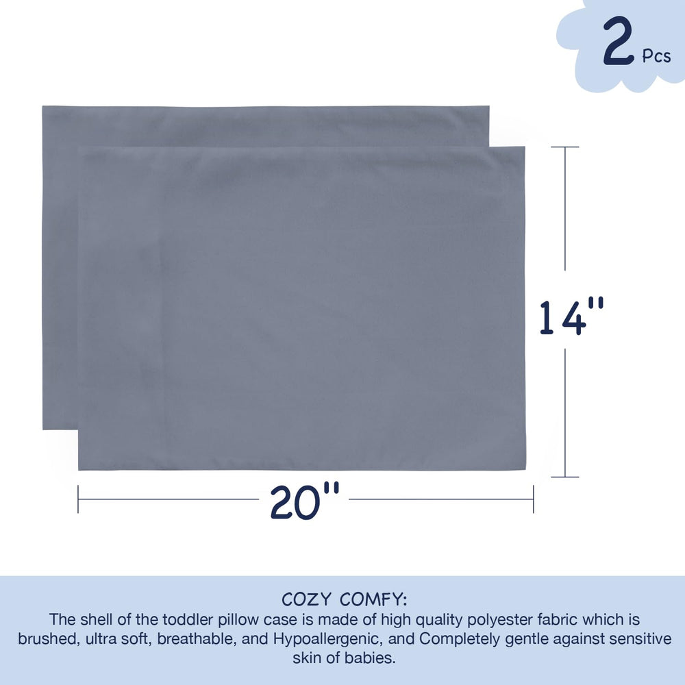 EXQ Home 12x16 pillowcase fits baby pillows for naps and daycare
