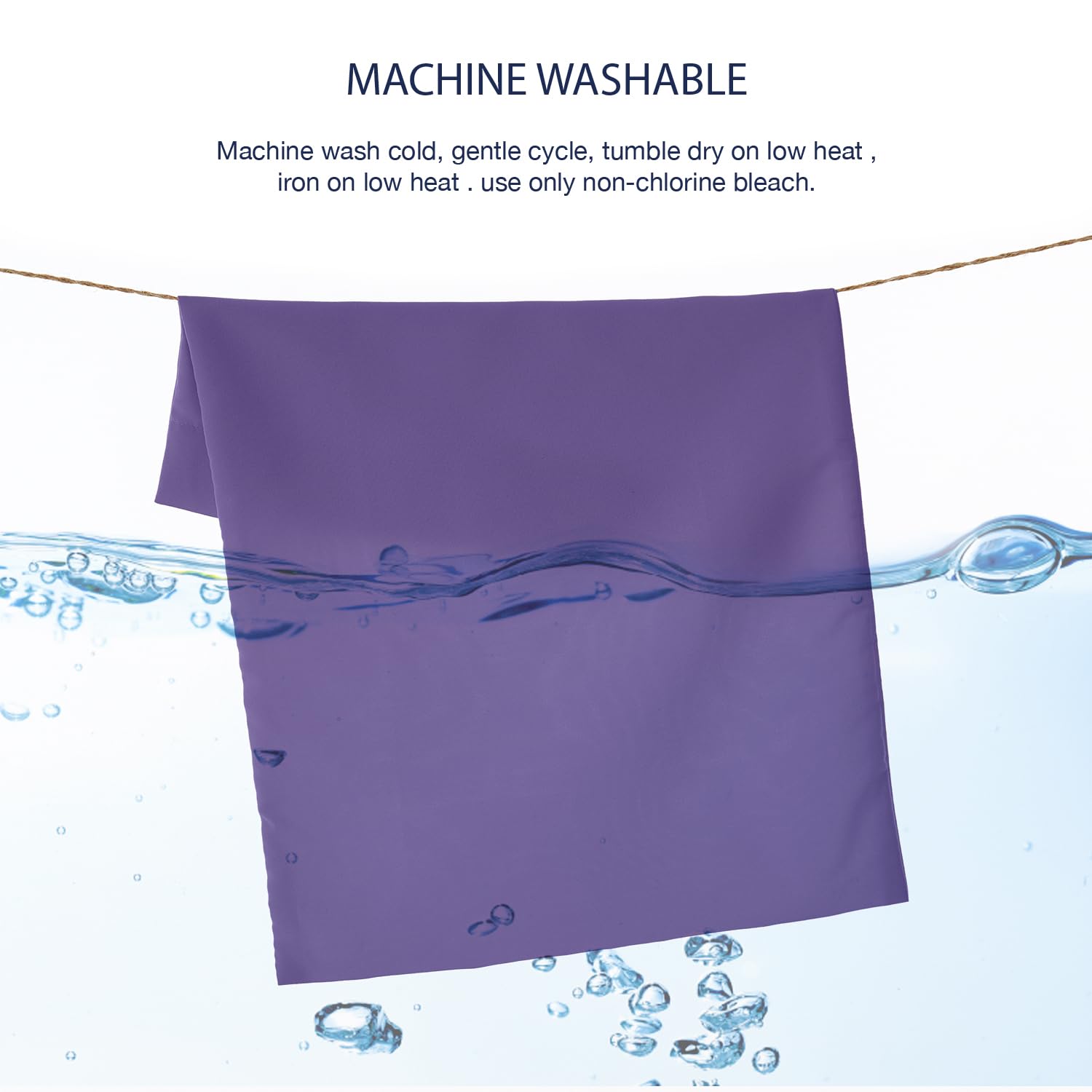EXQ Home 13x18 pillowcase in deep purple with breathable microfiber for comfortable naps.
