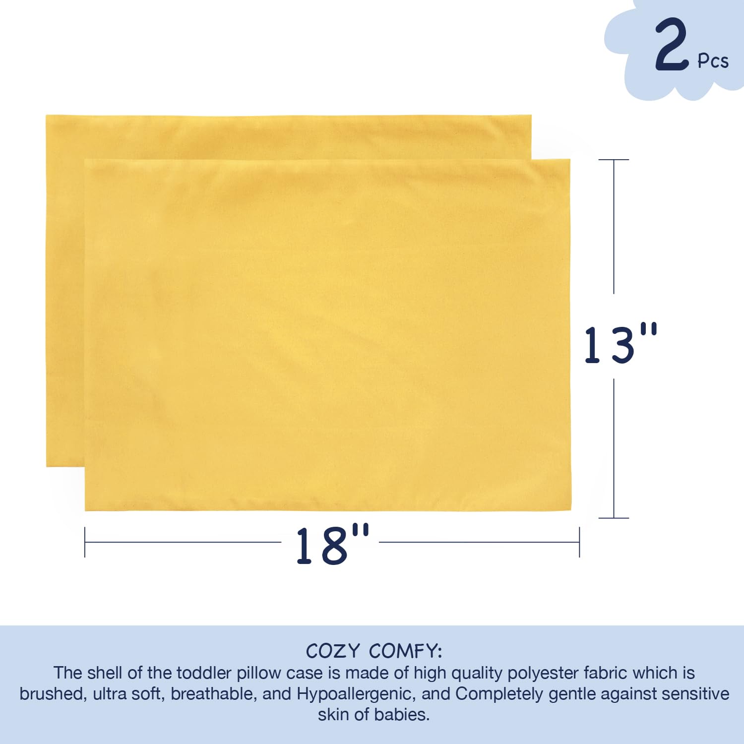 EXQ Home baby pillow 12x16 and 13x18 fit, versatile for toddlers' naps