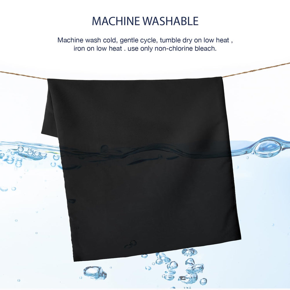 EXQ Home black pillowcase adds sleek look while keeping pillows clean.