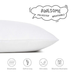 EXQ Home envelope-closure design keeps pillows protected without zipper risks.
