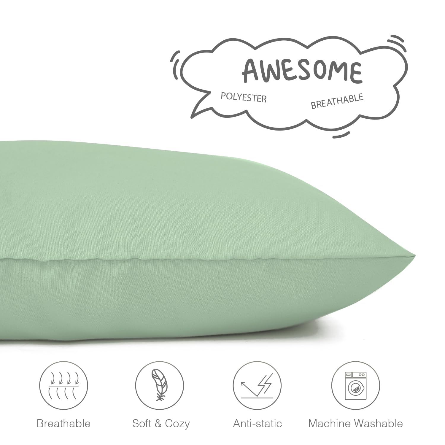 EXQ Home soft microfiber pillowcase offers breathable bedtime comfort