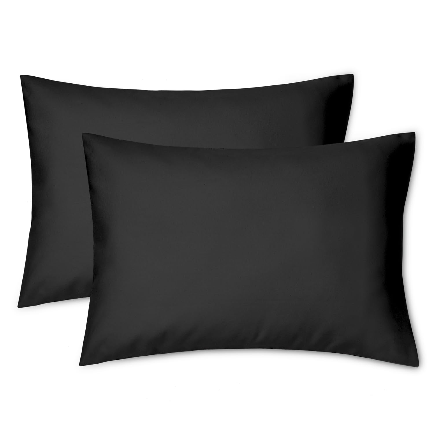 EXQ Home toddler pillowcase 13x18 black two-pack, travel ready and soft.