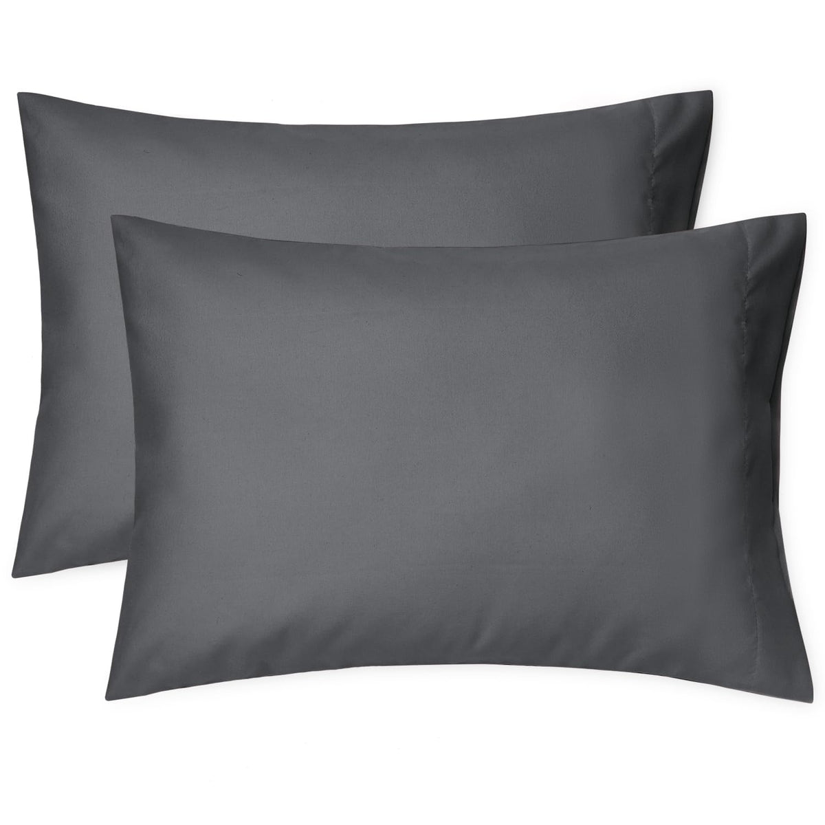 EXQ Home toddler pillowcase set of two in dark grey, ultra-soft microfiber.