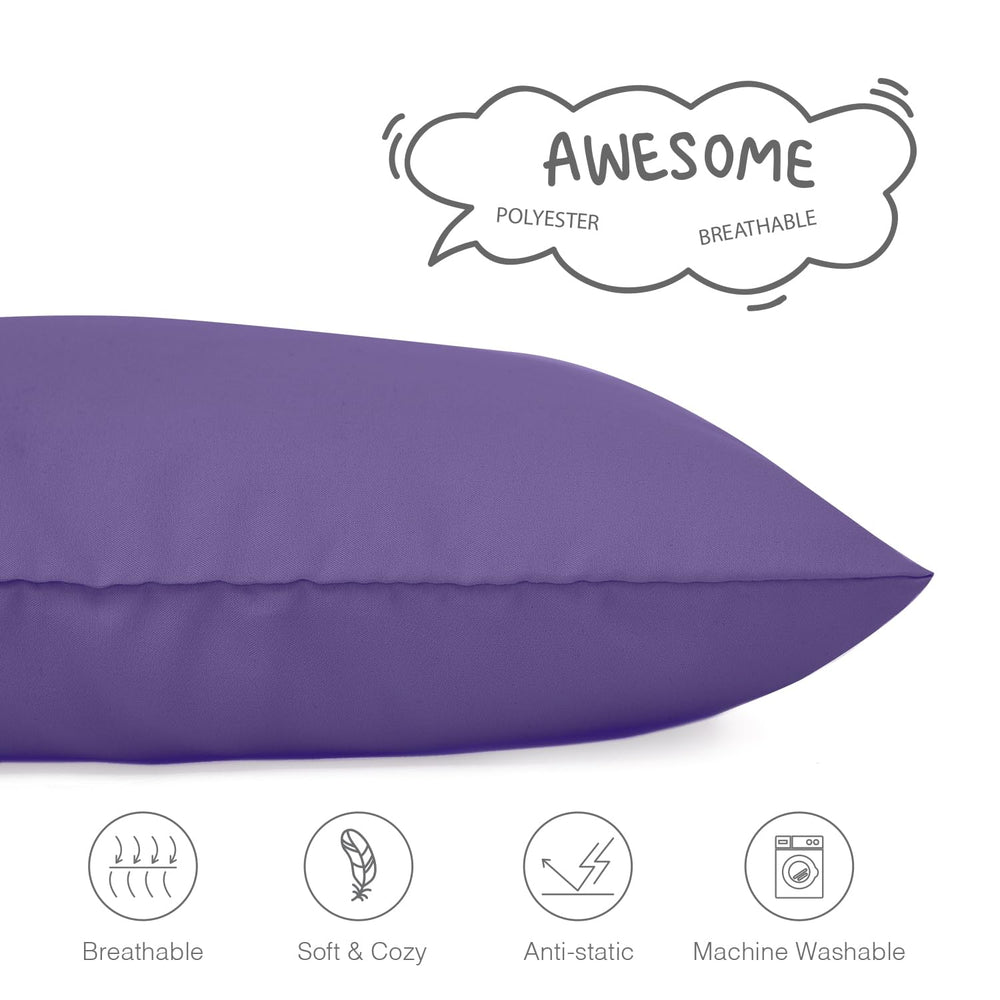 EXQ Home envelope-closure pillowcase shows easy access and secure fit.