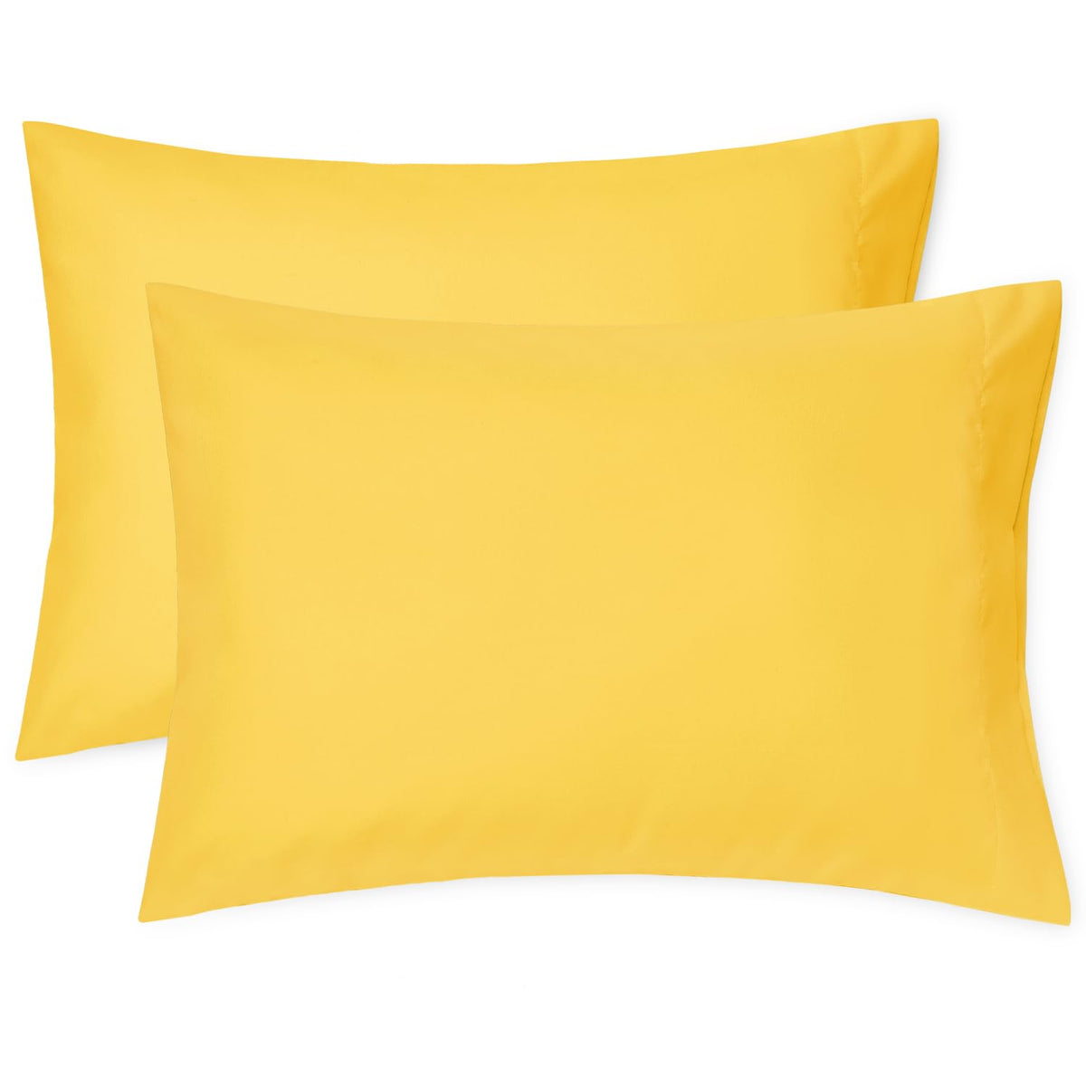 EXQ Home toddler pillowcases front view in yellow for travel comfort.