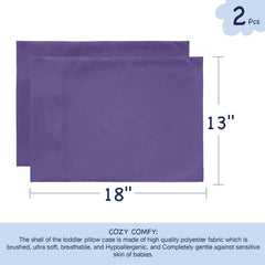 EXQ Home two-pack microfiber pillowcase set offers versatile fit for 12x16 and 13x18 pillows.