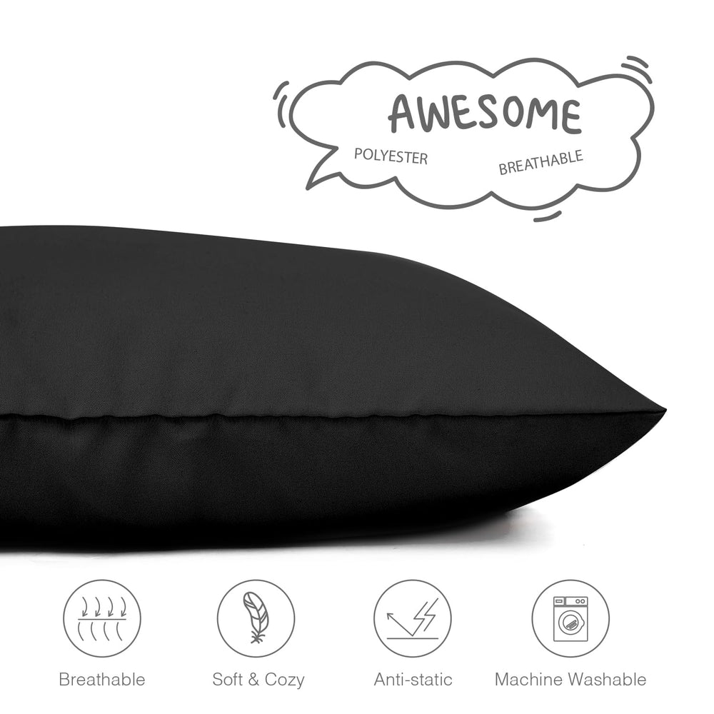 EXQ Home two-pack pillowcases, ideal for hotels and trips.
