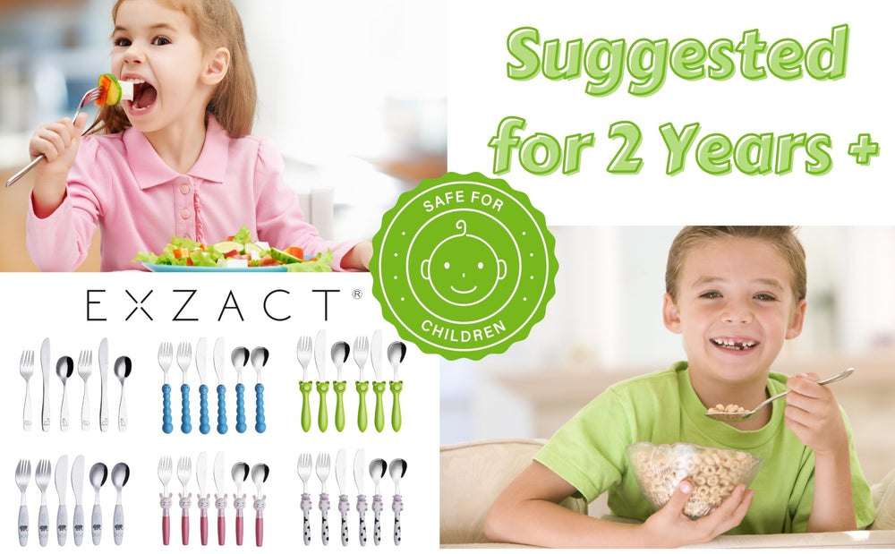 Exzact flatware with mirror-polished stainless steel finish is durable and easy to clean