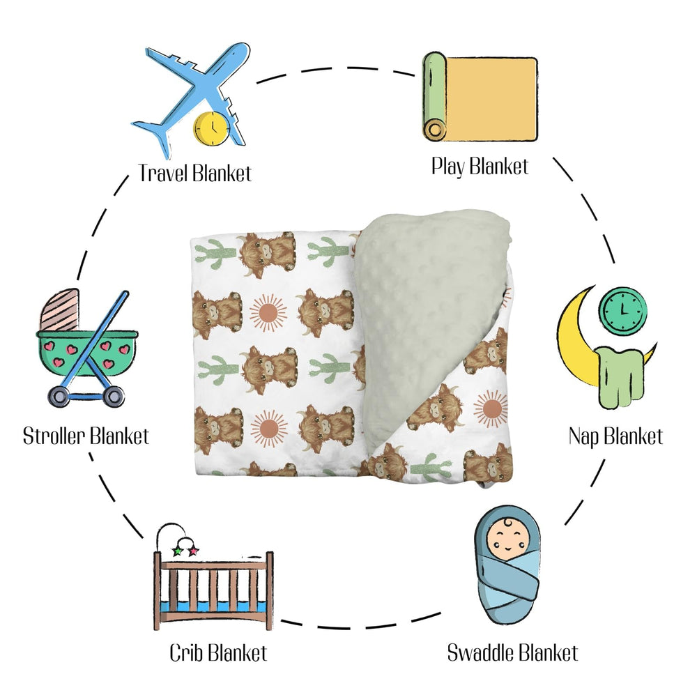 EyMzcod Mink Baby Blanket Boho Western design promotes a soothing bedtime routine.