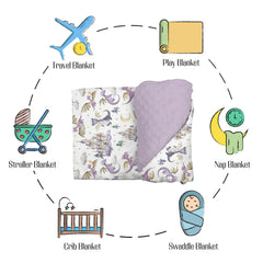 EyMzcod Mink baby blanket double-layer with dotted back offers year-round softness.