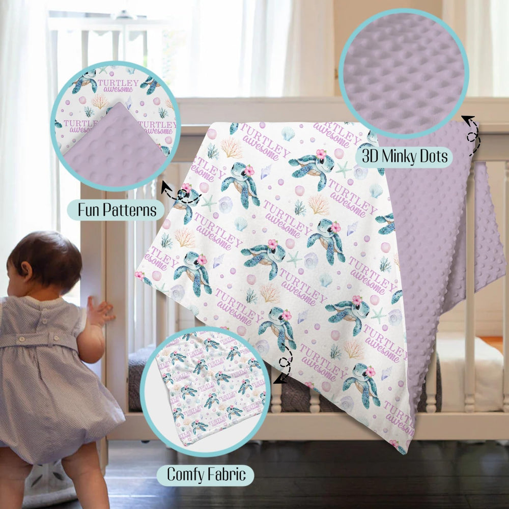 EyMzcod Mink Baby Blanket double-layer dot-back demonstrates breathable, skin-friendly comfort for crib and stroller use.