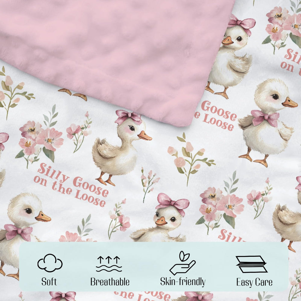 EyMzcod Mink Baby Blanket ultra-soft flannel and mink fabric for cuddly lounging.
