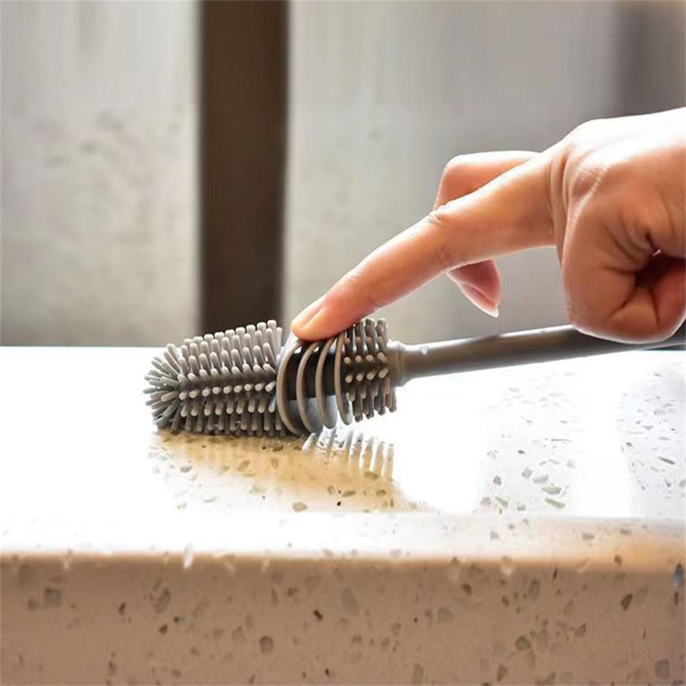 EYAKEG silicone bottle brush with ergonomic handle for comfortable grip