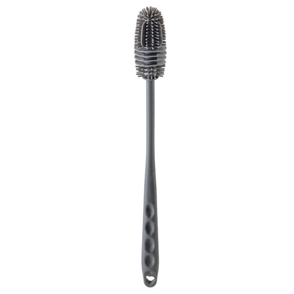 EYAKEG silicone bottle brush with extra-long handle for deep-cleaned bottles, vases, and jars
