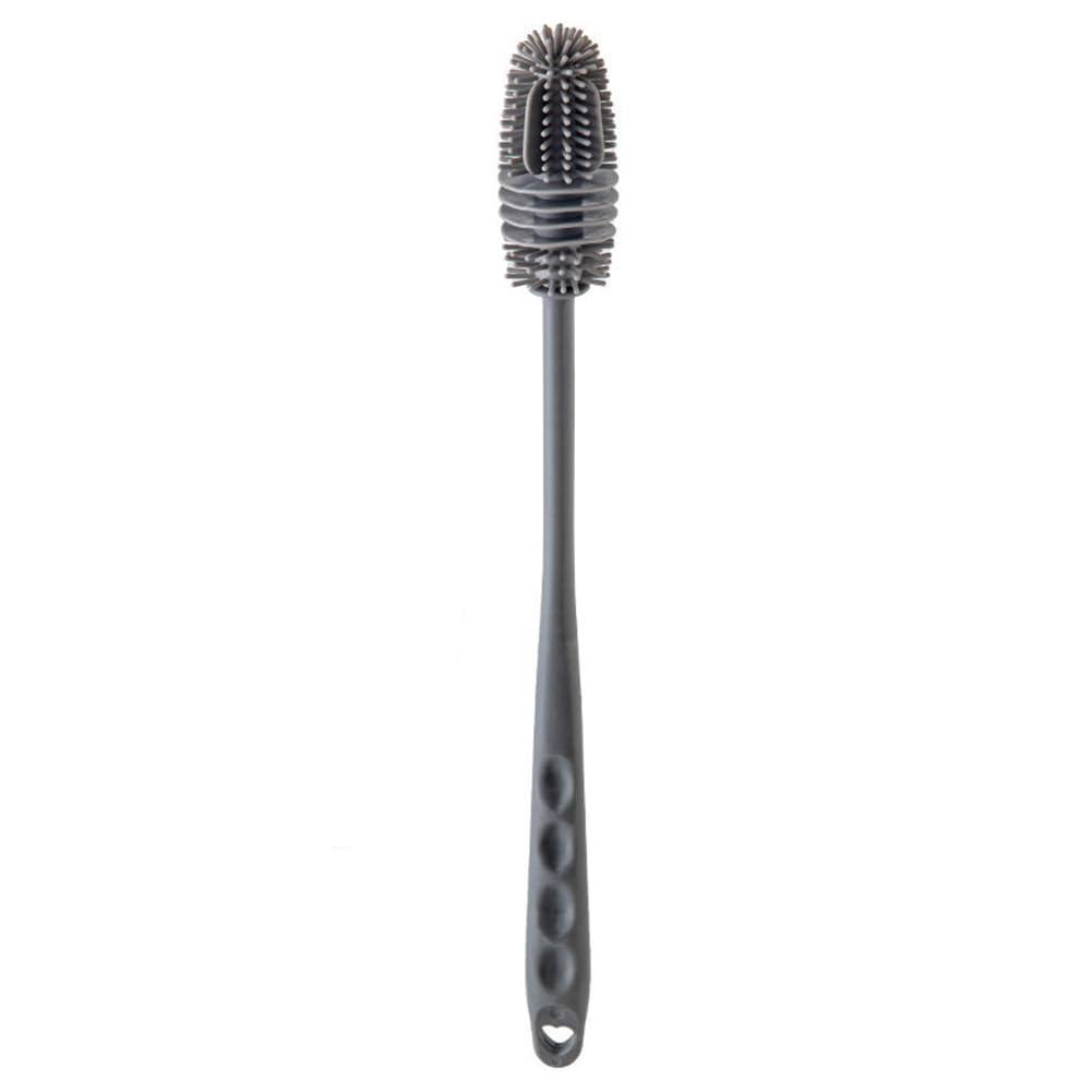 EYAKEG silicone bottle brush with extra-long handle for deep-cleaned bottles, vases, and jars