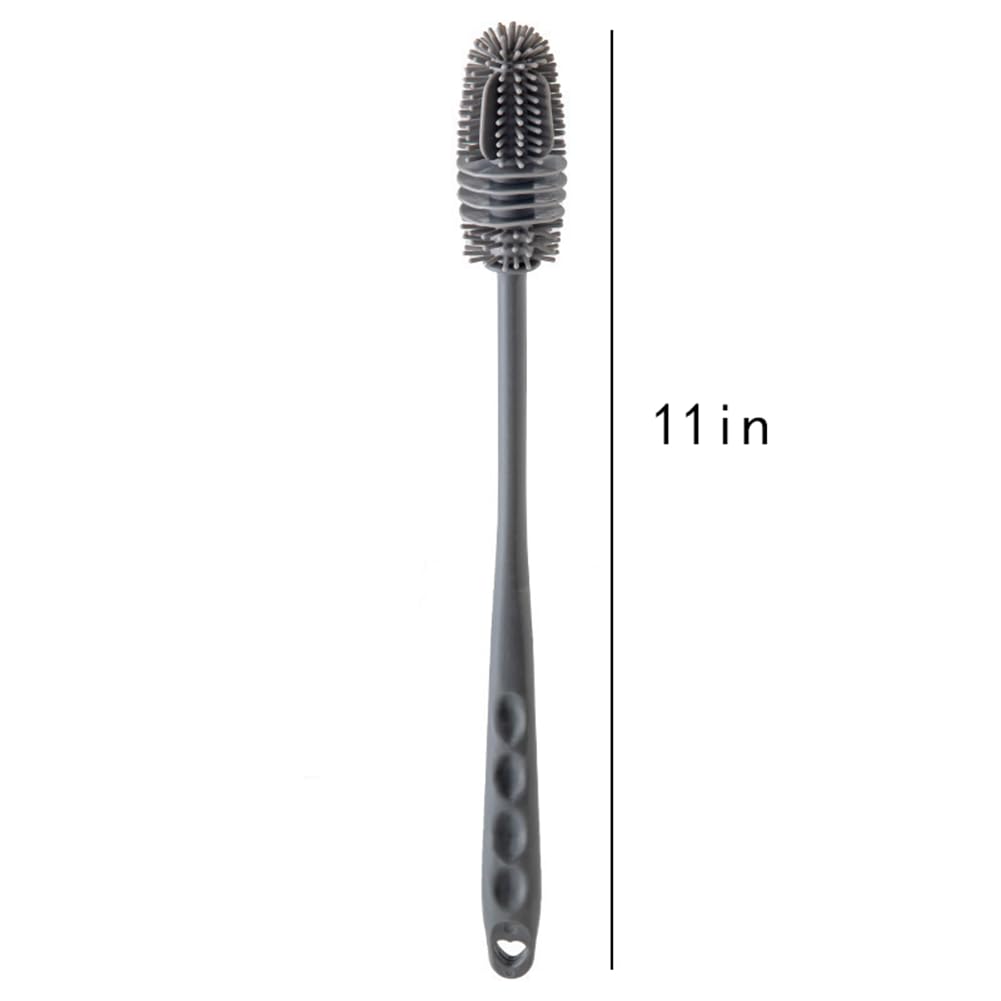EYAKEG silicone bottle brush narrow-neck design reaches hard-to-clean openings