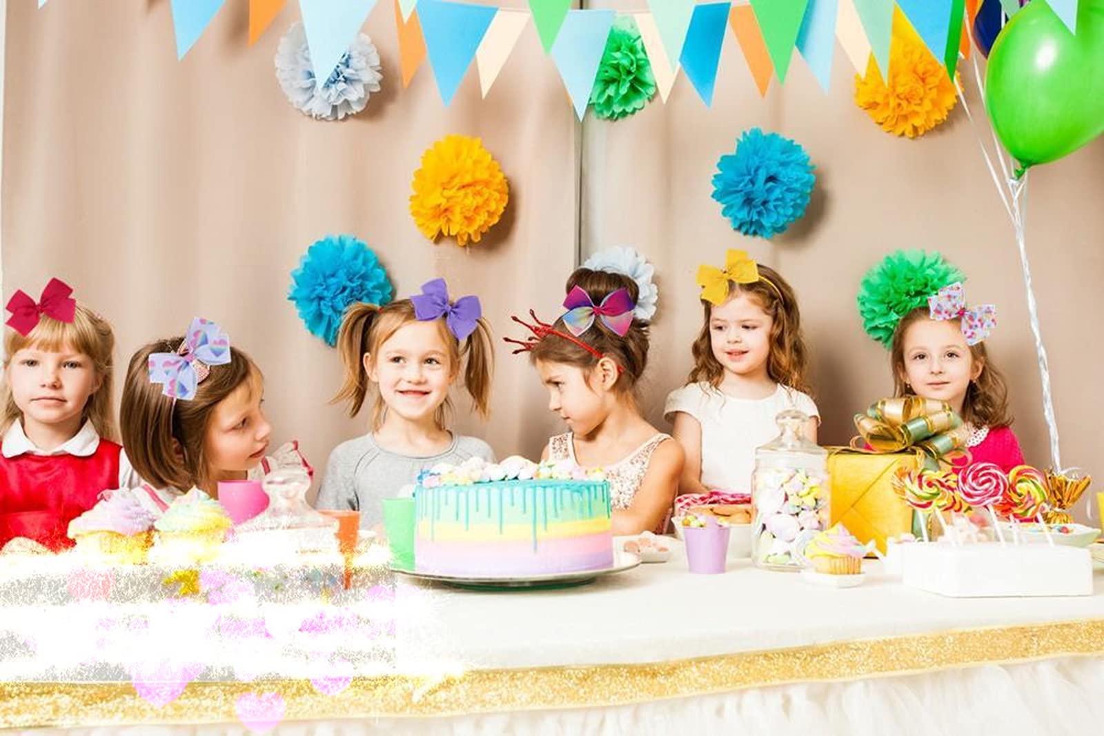 Easy-to-wear Eyegla hair bows ideal for daily dress-up and photos.