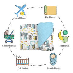 EyMzcod crib blanket doubles as a travel-friendly nap companion