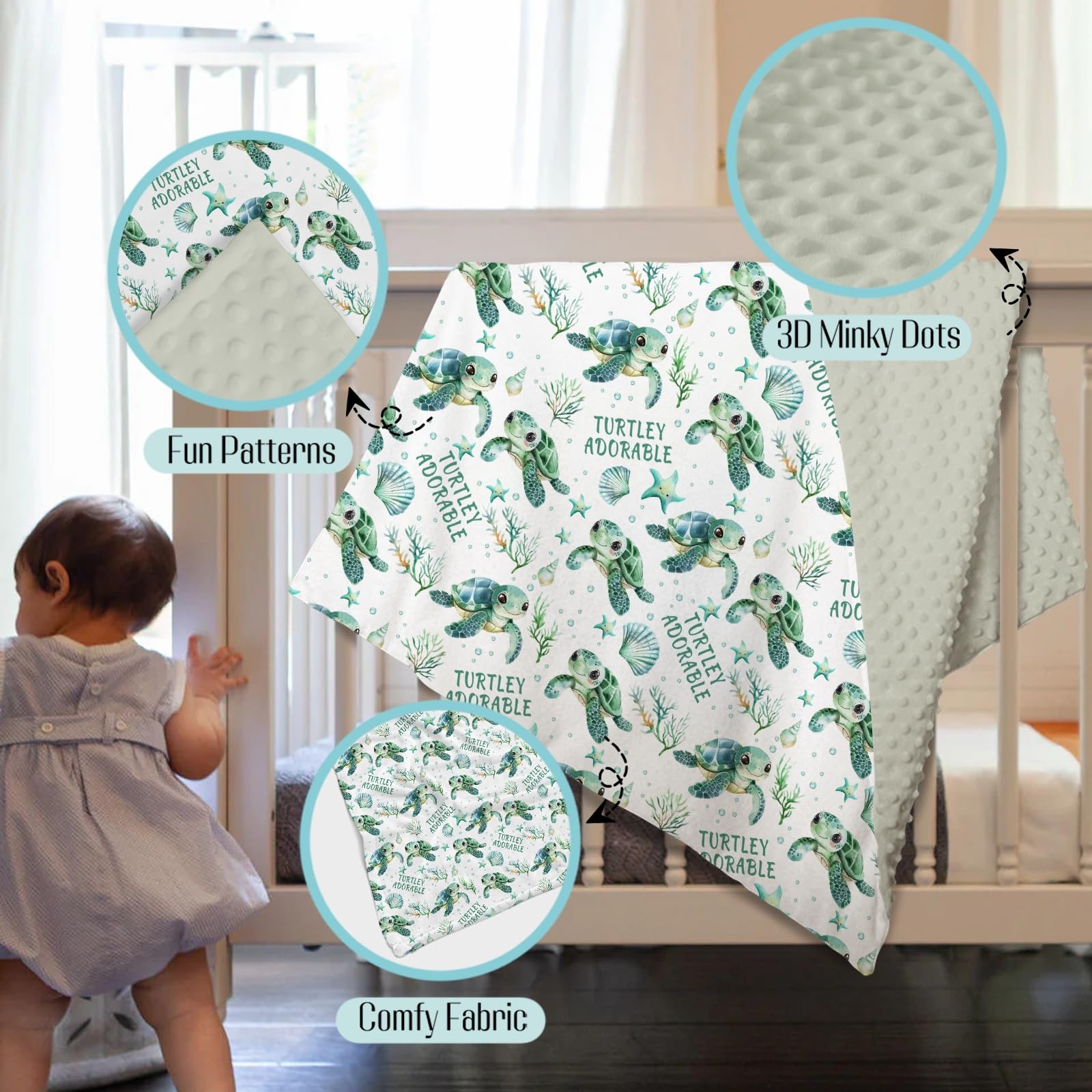 EyMzcod double-layer backing blanket closeup demonstrates breathable comfort in all seasons.