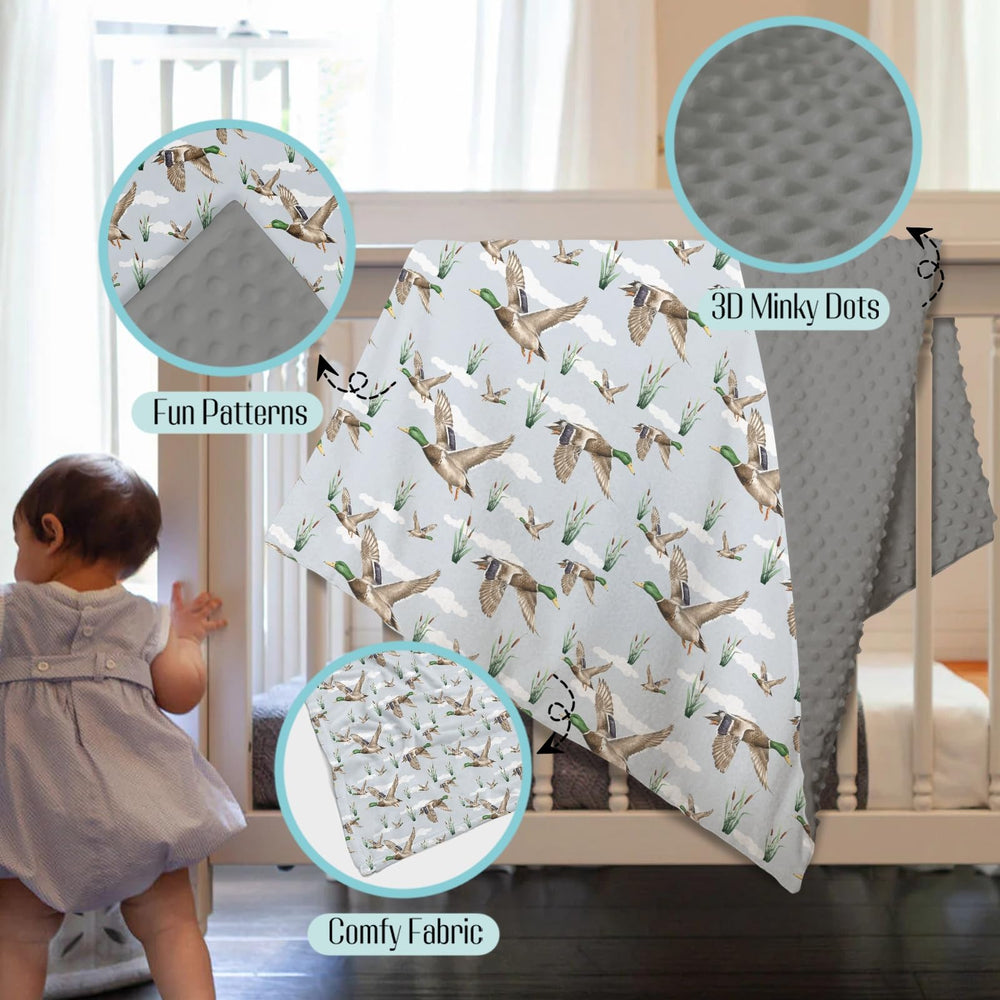 EyMzcod blanket features animal hunter reed texture for gentle, skin-friendly comfort.