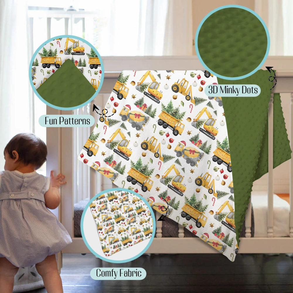 EyMzcod Mink Baby Blanket double-layer dotted-backing adds breathable warmth for naps