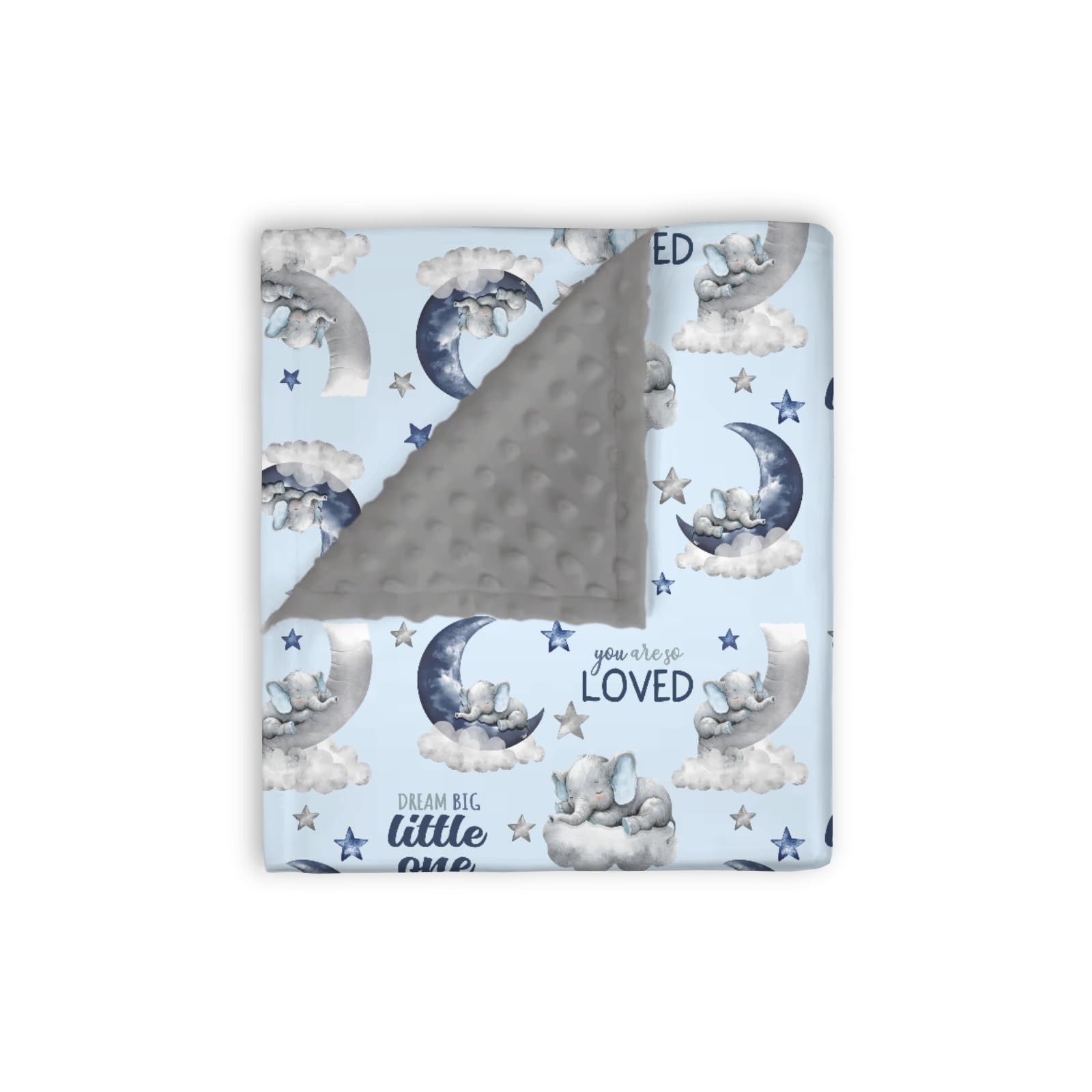 EyMzcod mink baby blanket with elephant pattern provides cozy sleep