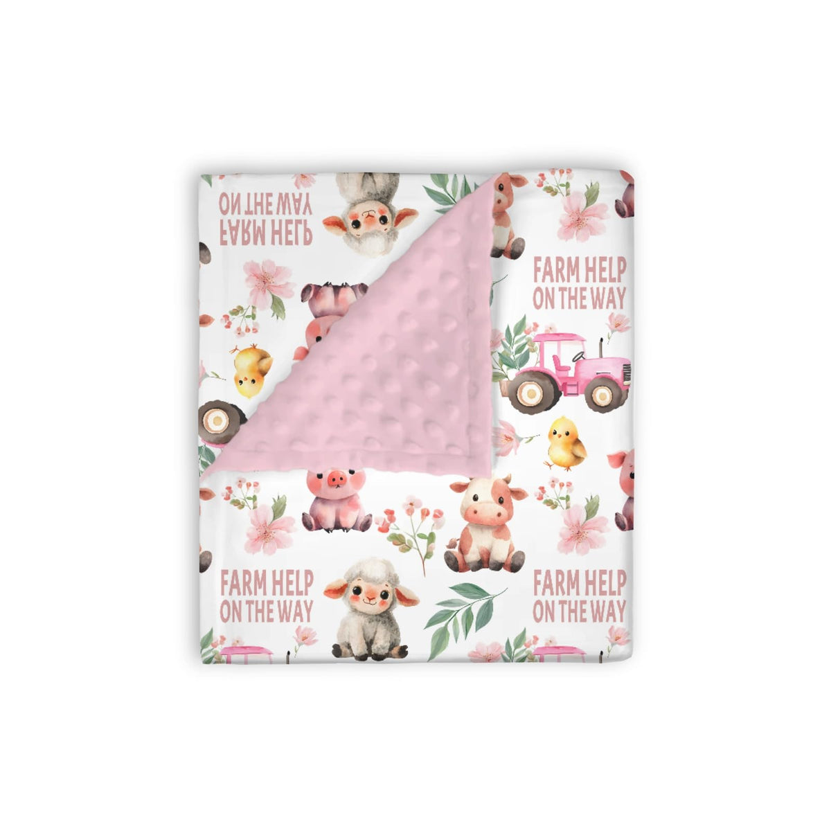 EyMzcod mink baby blanket featuring farm animals for cozy playtime warmth.