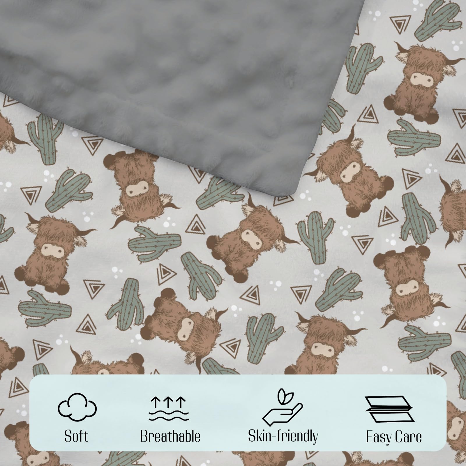 EyMzcod Mink Baby Blanket shown as stylish nursery decor option.