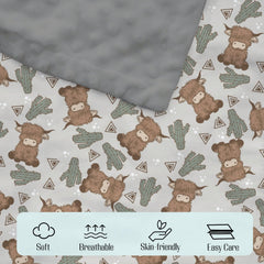 EyMzcod Mink Baby Blanket shown as stylish nursery decor option.