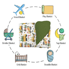 EyMzcod Mink Baby Blanket swaddle-utility suitable for crib, stroller, or car seat