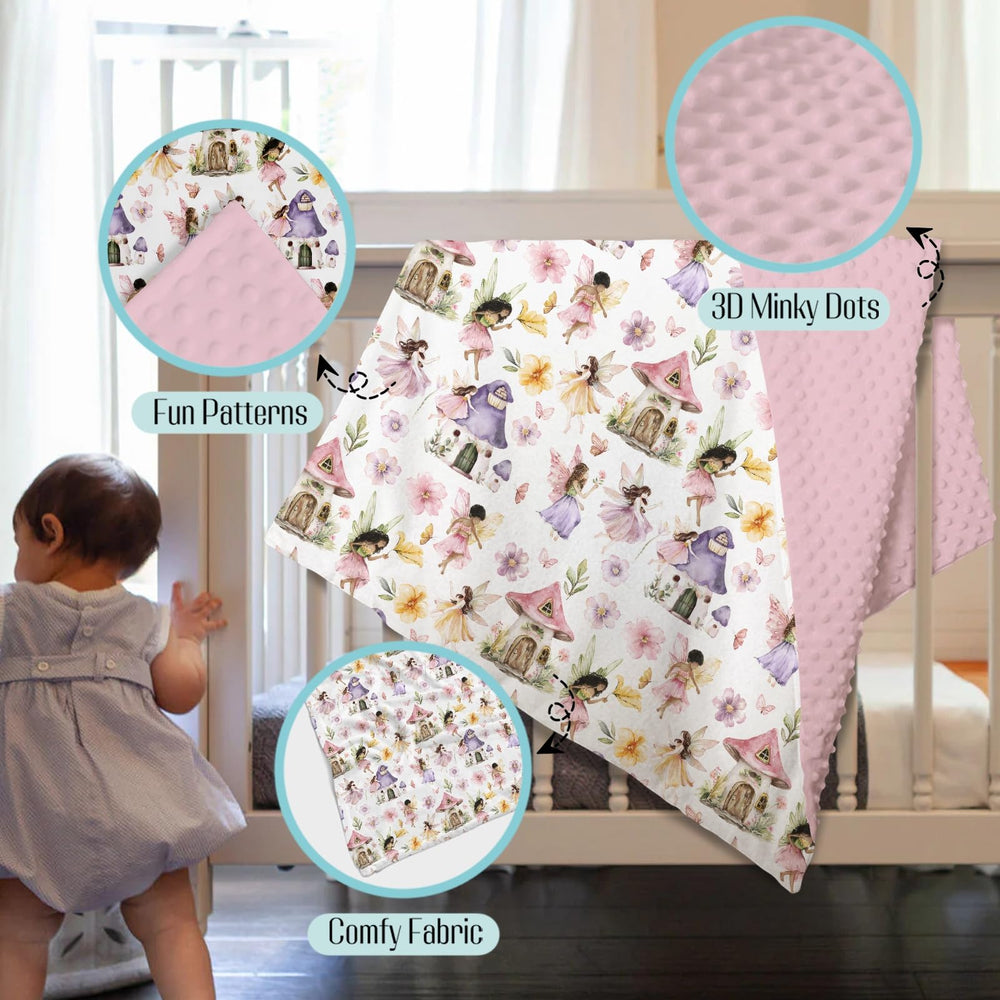 EyMzcod mink blanket dotted backing adds breathable comfort for daytime snuggles.