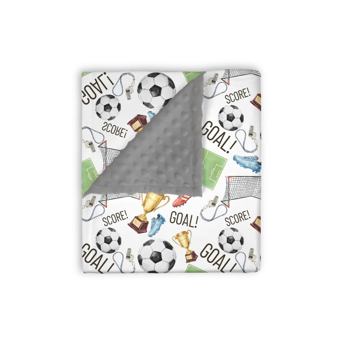 EyMzcod mink blanket soccer ball pattern provides cozy warmth for playtime and naps.