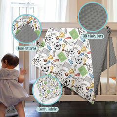 EyMzcod mink blanket plush fabric feels ultra soft against baby's skin.