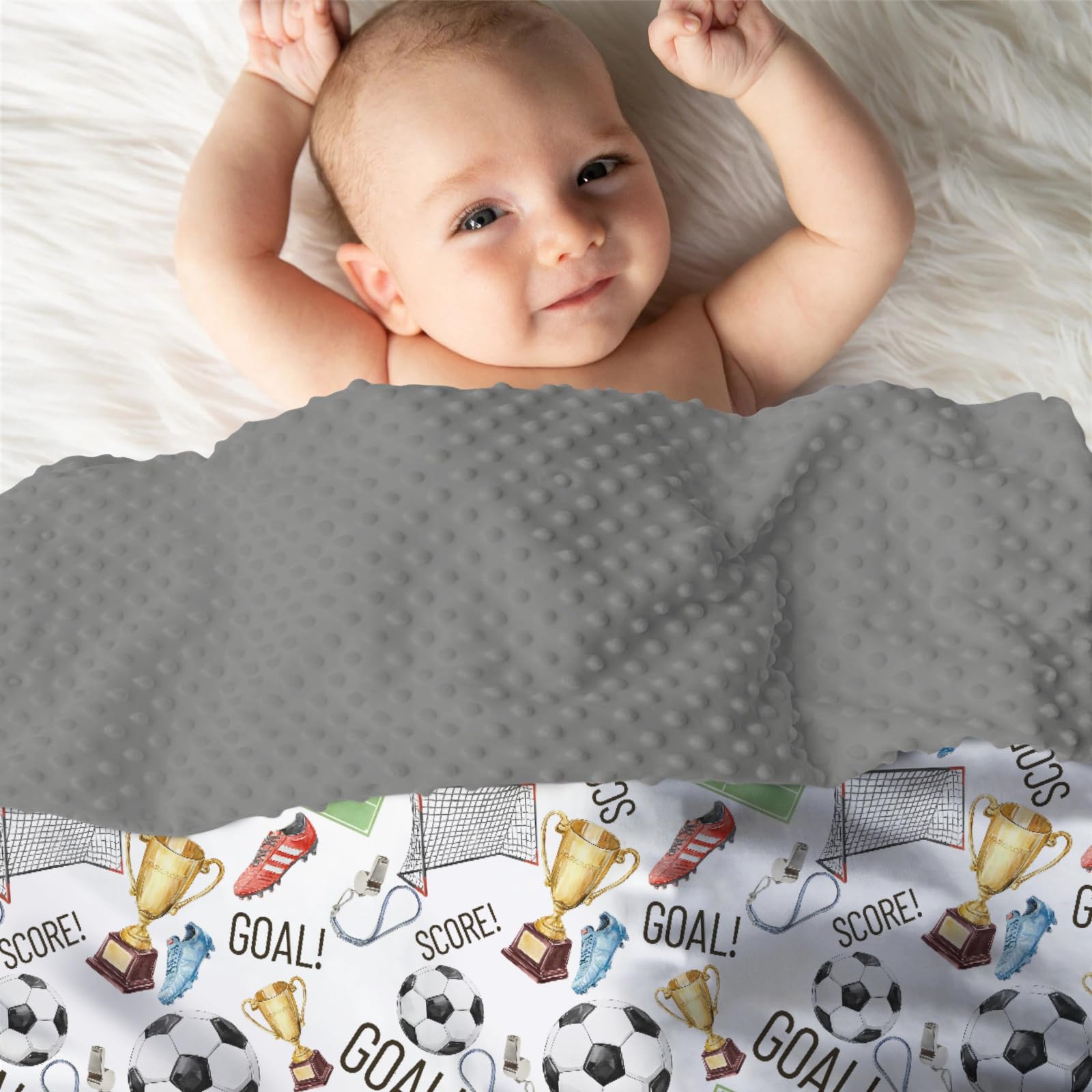 EyMzcod mink blanket travel friendly layer for stroller or car seat.
