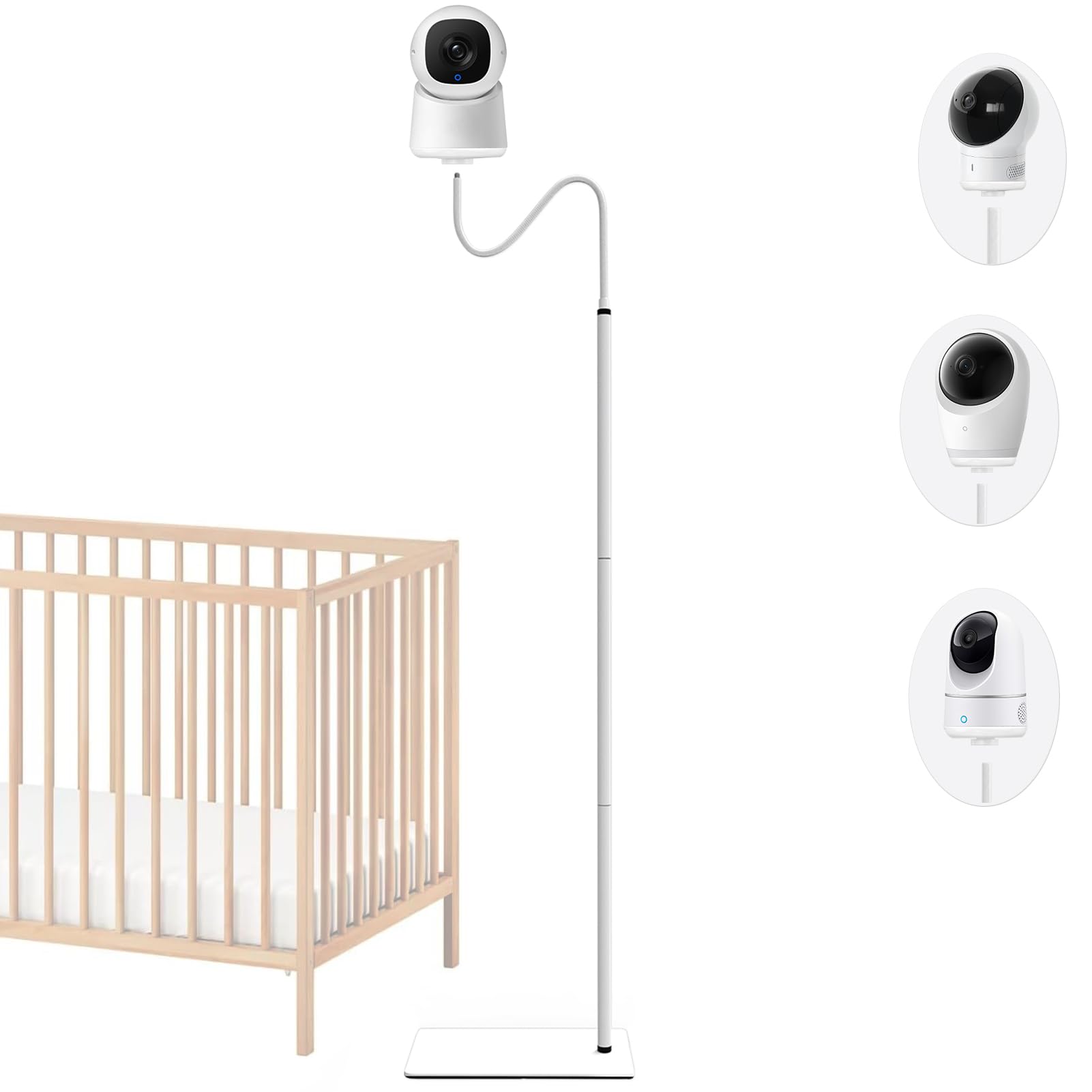 EYSAFT baby monitor floor stand assembly demonstrates quick, tool-free setup for crib monitoring.