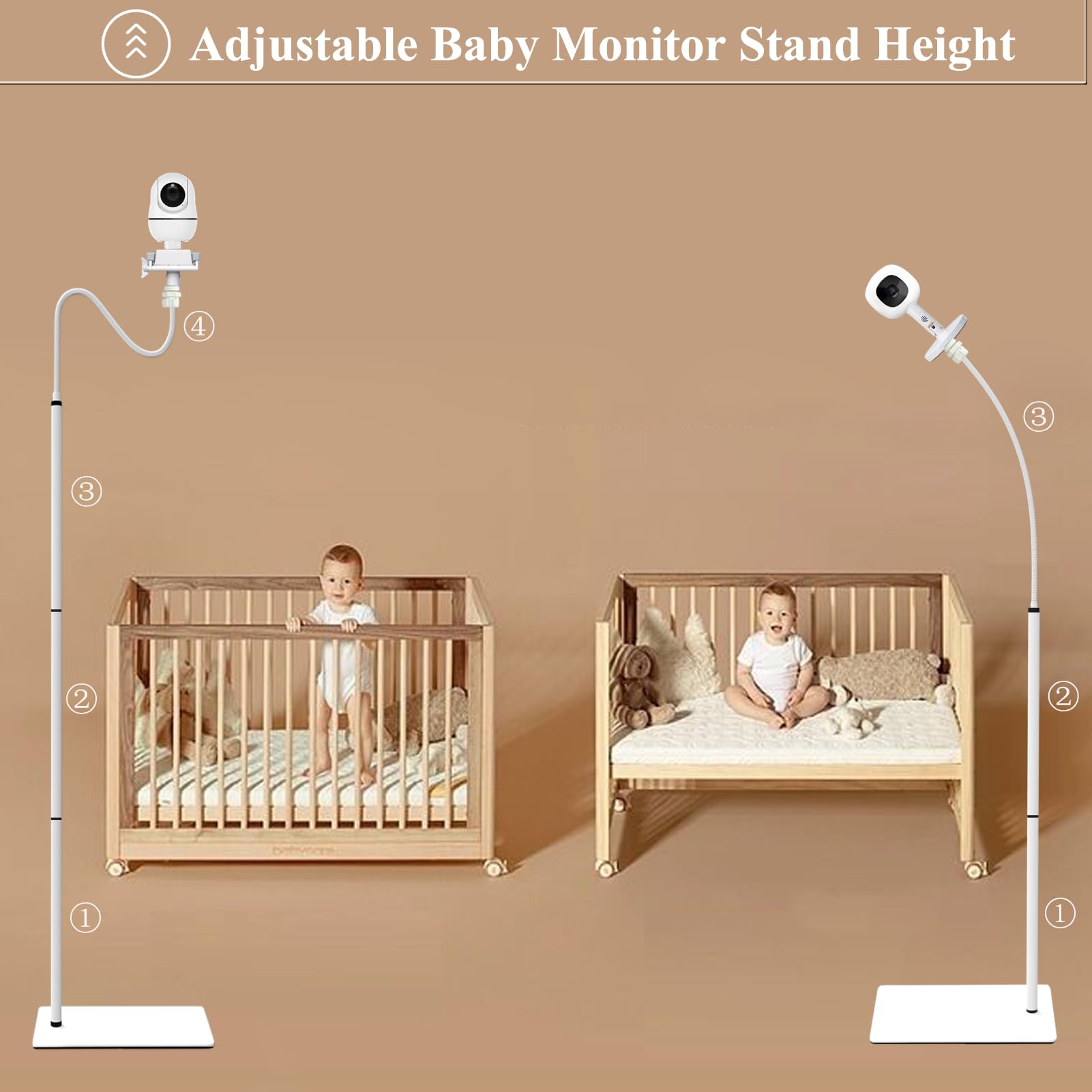 EYSAFT non-slip base keeps the stand steady on nursery surfaces.
