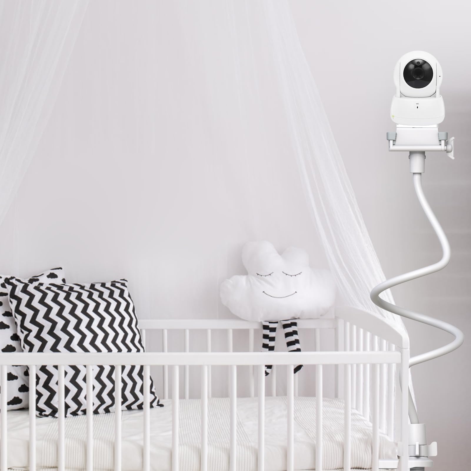 EYSAFT baby monitor mount furniture-compatibility supports attachment to beds and shelves.