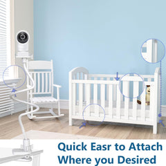 EYSAFT baby monitor mount strong-clamp design fits diverse surfaces safely.