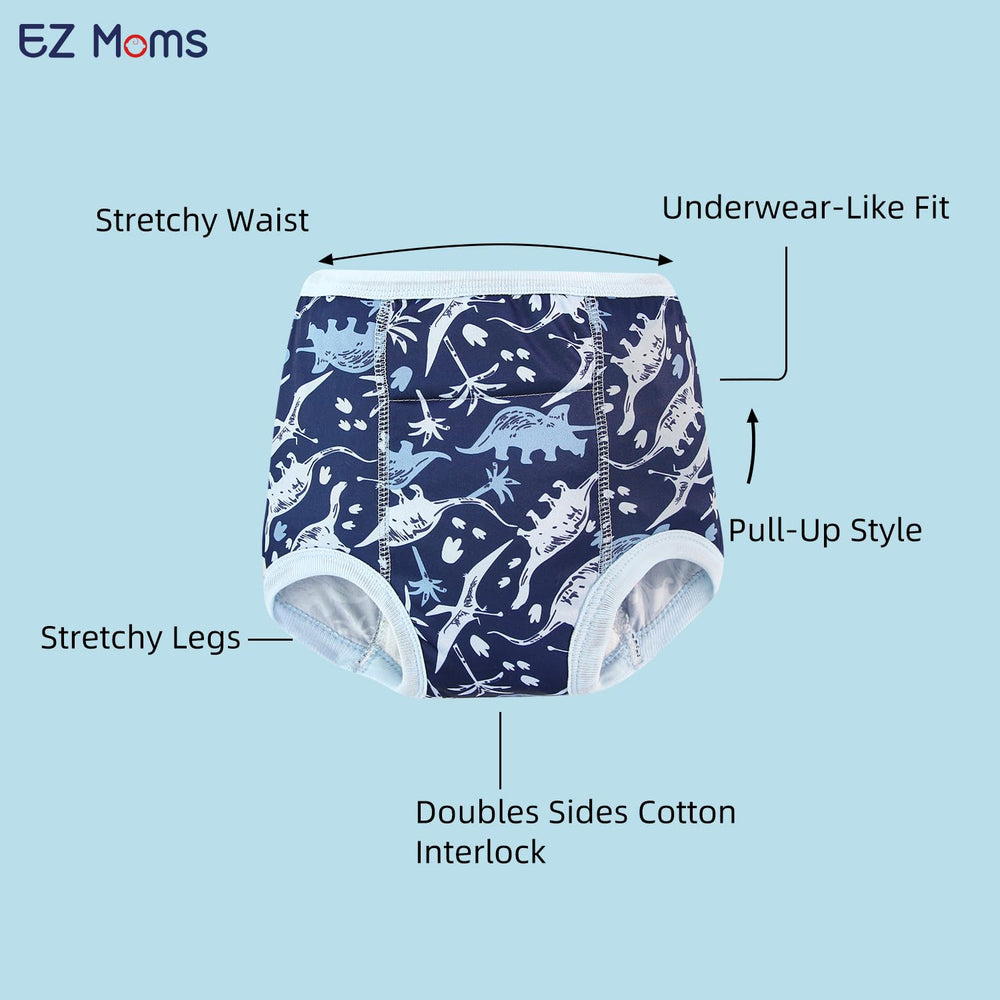 EZ Moms high-waist dual-absorbency layer provides reliable protection during accidents.