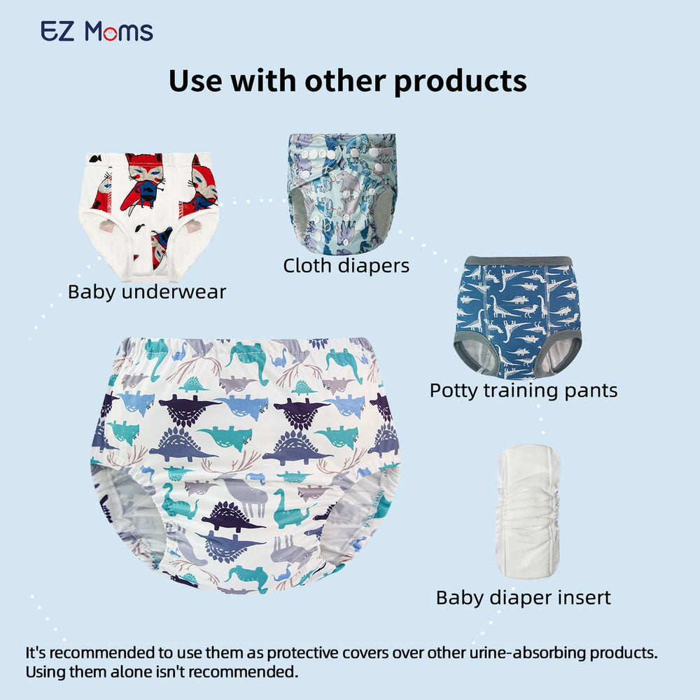 EZ Moms machine-washable diaper covers demonstrate easy care and quick drying.