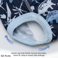 EZ Moms TPU waterproof layer detail demonstrates leak protection in potty training pants.
